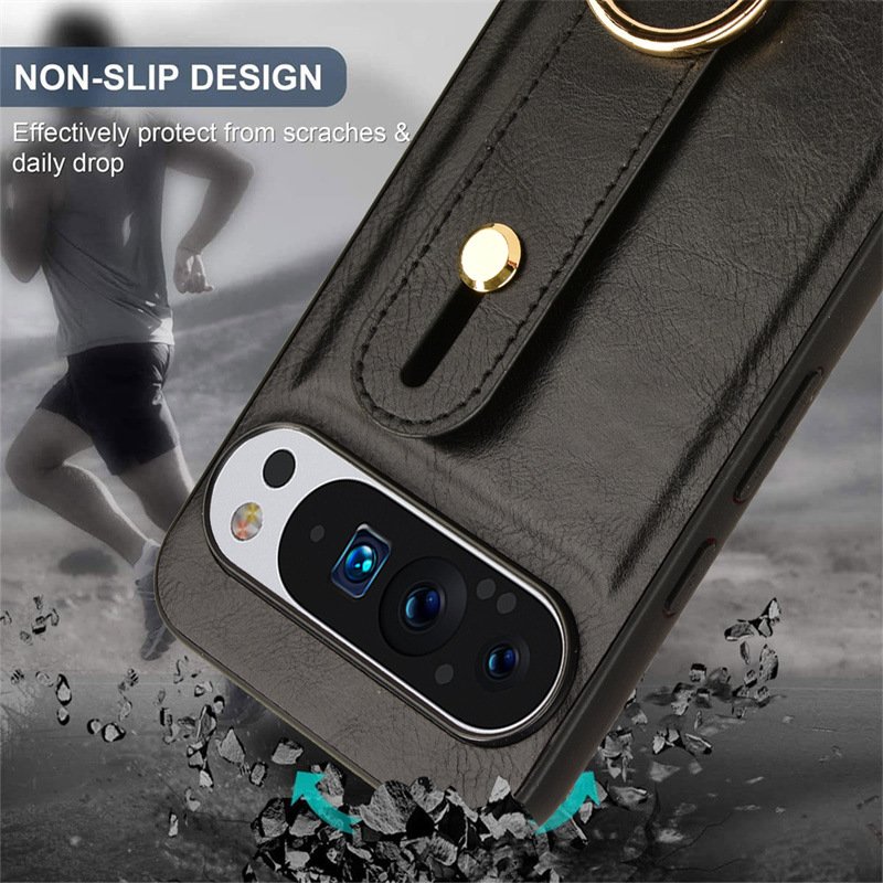 Multi-Function Leather phone case For Google Pixel 9/9 Pro/Pixel9 Pro XL case with card slot Flip phone Case with wrist strap