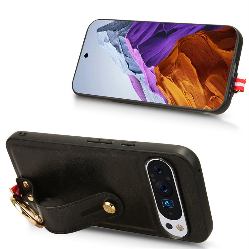 Multi-Function Leather phone case For Google Pixel 9/9 Pro/Pixel9 Pro XL case with card slot Flip phone Case with wrist strap