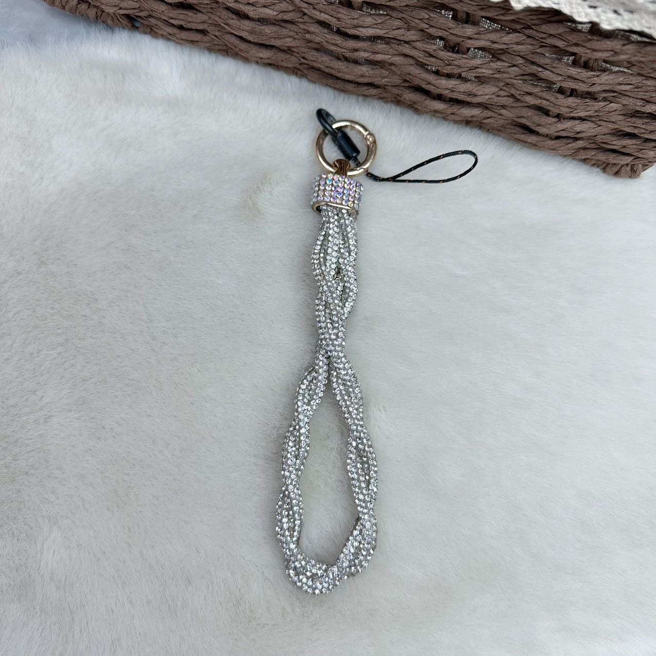 Fashion Short Double Diamond Mobile Phone Case Chain Universal Cellphones Anti Lost Wrist Straps Hand-woven Luxury Hanging Rope