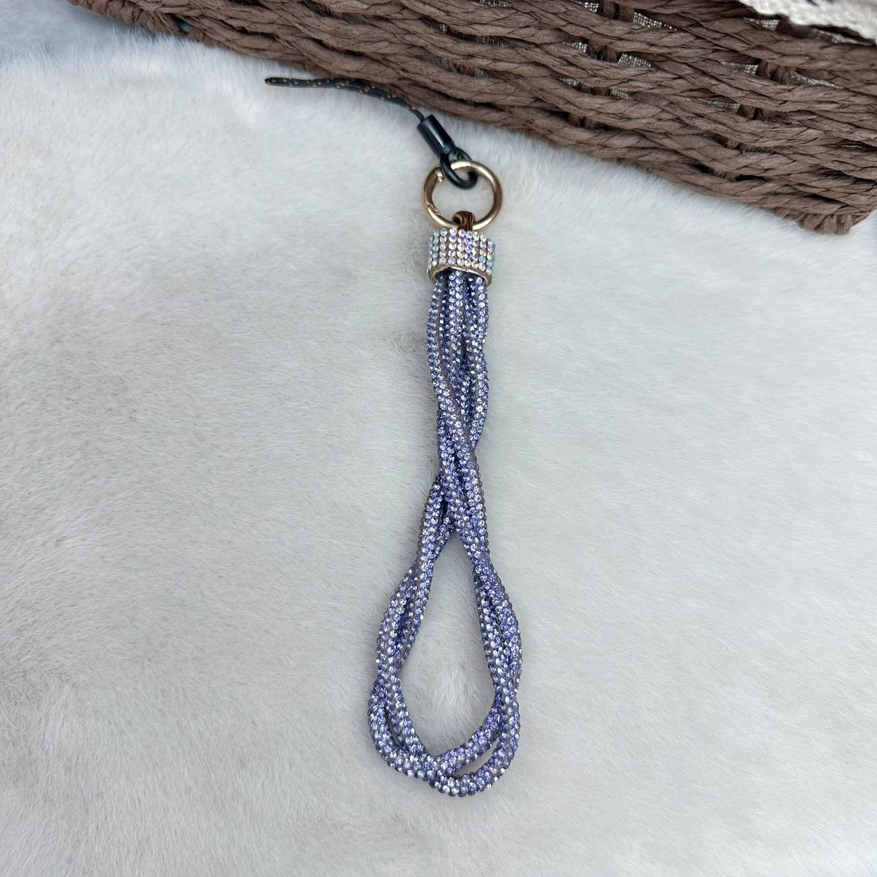 Fashion Short Double Diamond Mobile Phone Case Chain Universal Cellphones Anti Lost Wrist Straps Hand-woven Luxury Hanging Rope