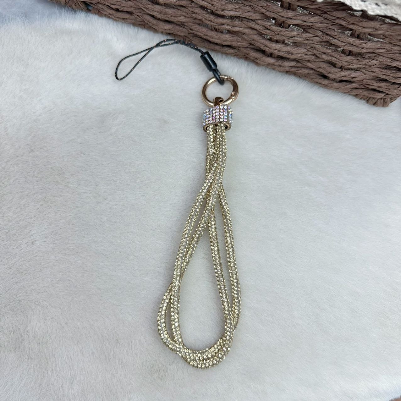 Fashion Short Double Diamond Mobile Phone Case Chain Universal Cellphones Anti Lost Wrist Straps Hand-woven Luxury Hanging Rope