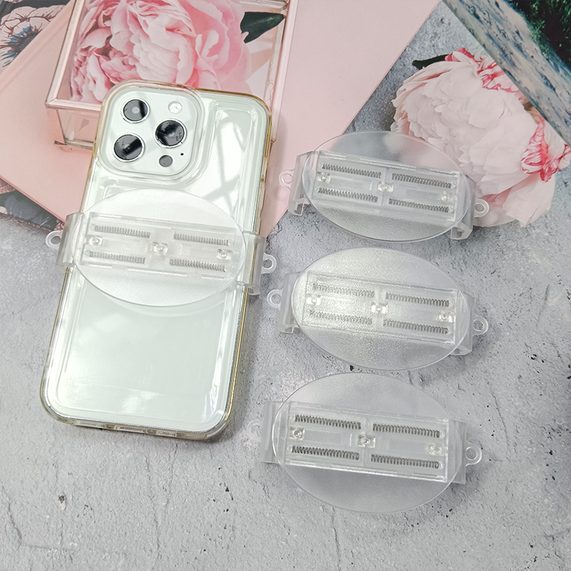Mobile phone back clip DIY groove material clip transparent material oval back clip mobile phone accessories