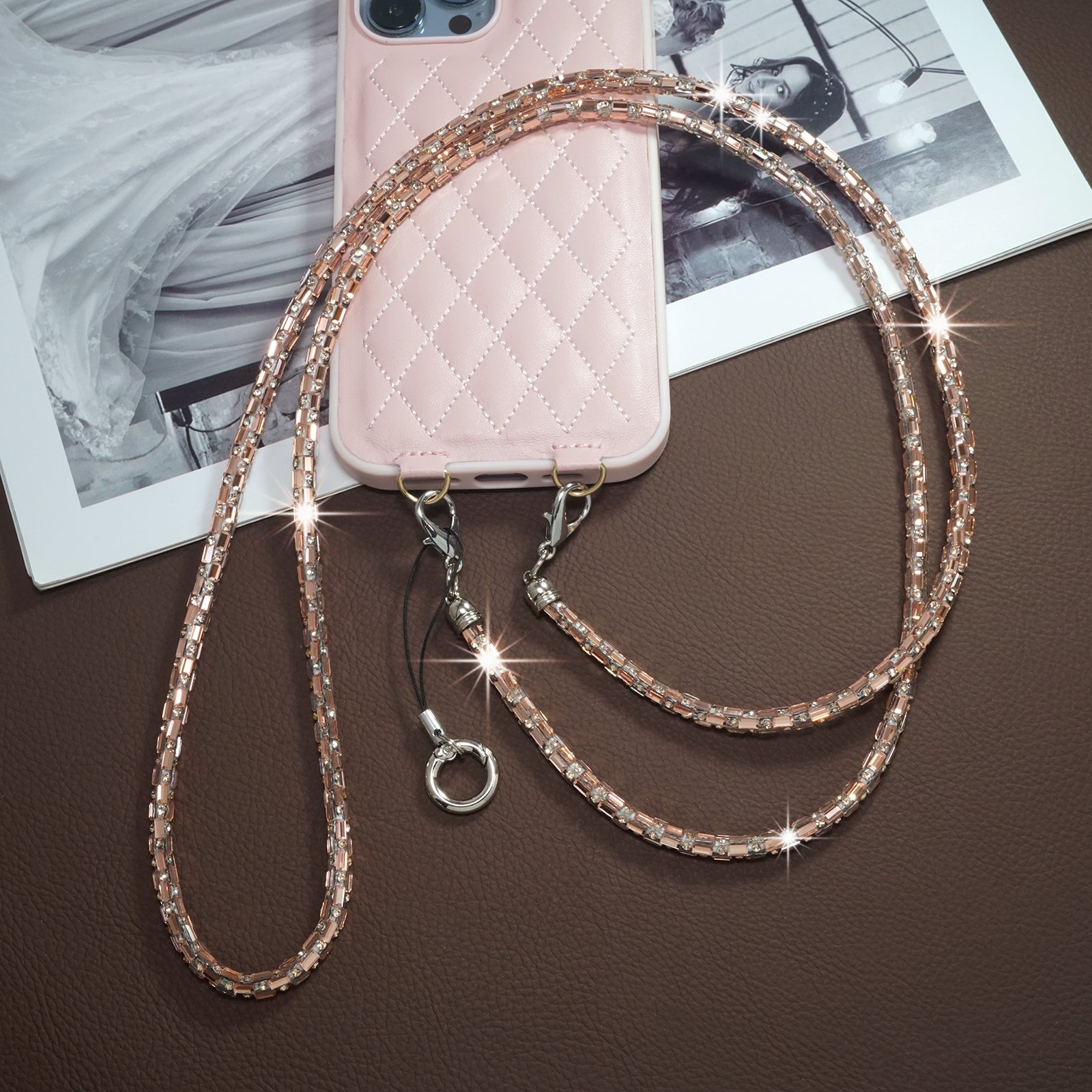 Fashion Influencer Clear Craftsmanship Mobile Phone Crossbody Decoration Hanging Rope Trend Leading