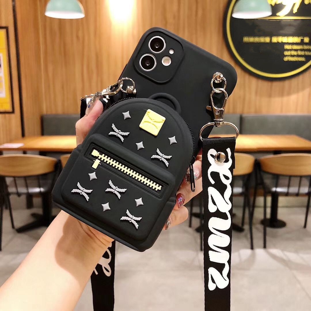 Fashion Women Bags Crossbody Coin Purse Wallet Phone Case For iphones 15 pro max 14 Plus 16 Pro Max Silicone Protective Cover