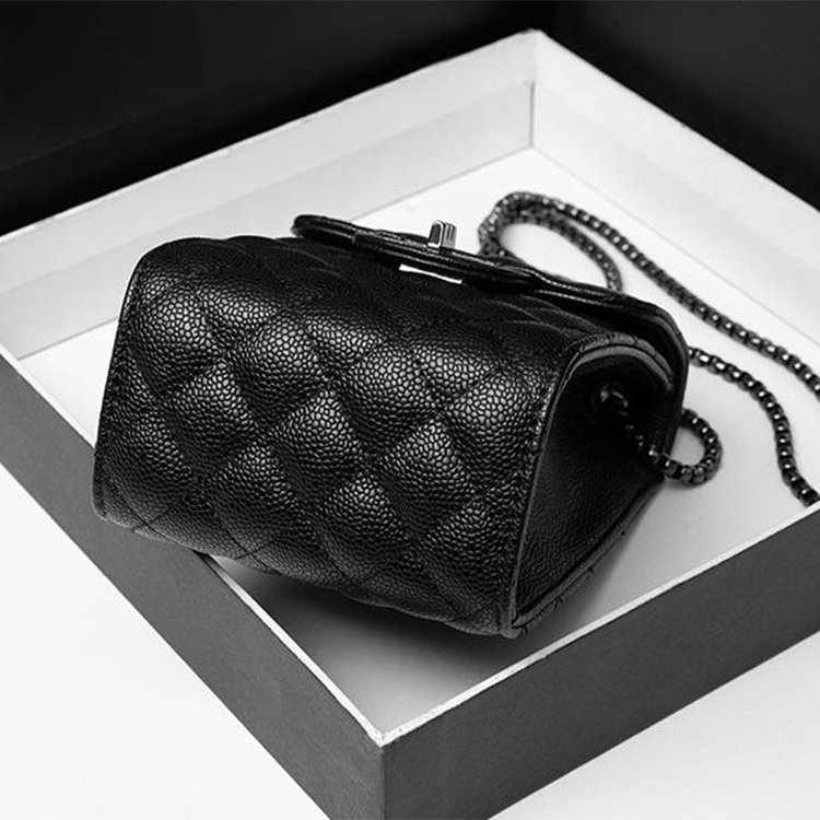 SZB010 China factory Phone concise Woman shoulder bags chain Quilted Lychee pattern luxury PU leather crossbody bag phone pouch