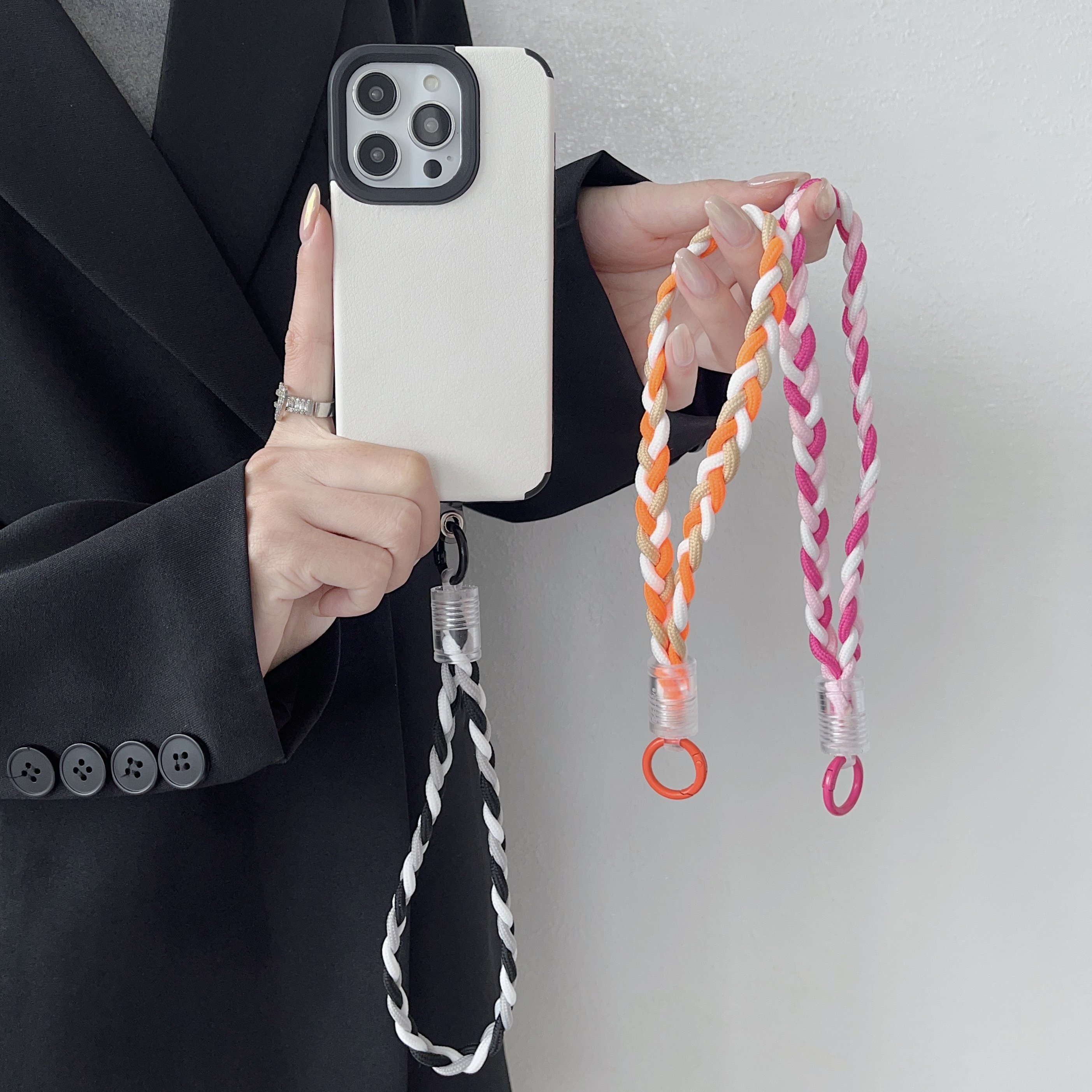 New Polyester Mobile Phone Accessories Cell Phone Strings Chain Charm Bracelet Hand Wrist Straps Lanyards to Prevent Phone Slip