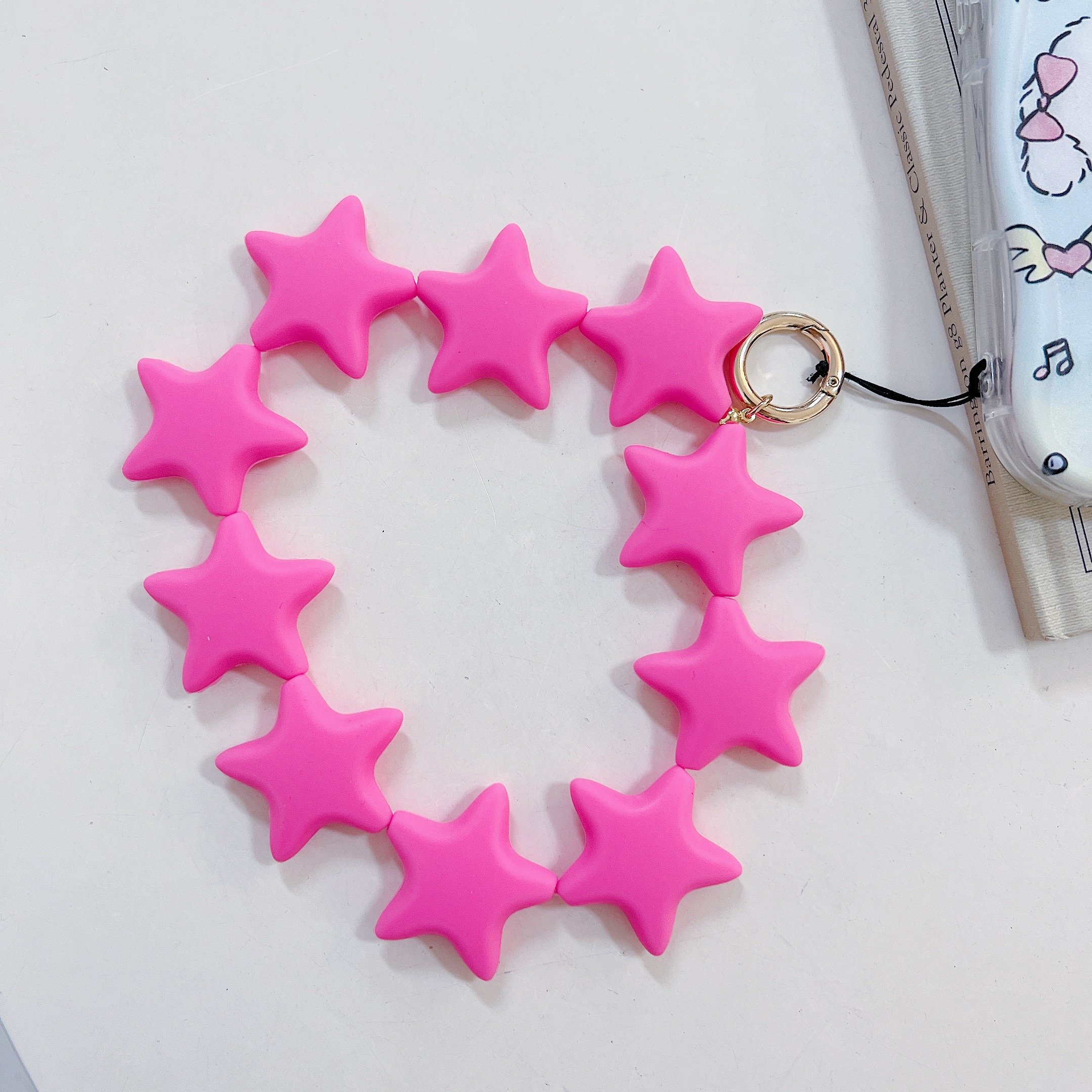 2024 Nw Silicone Star-Shaped Phone Charm Strap Durable Keychain Versatile Bag Pendant Accessory Phone Case Lanyard