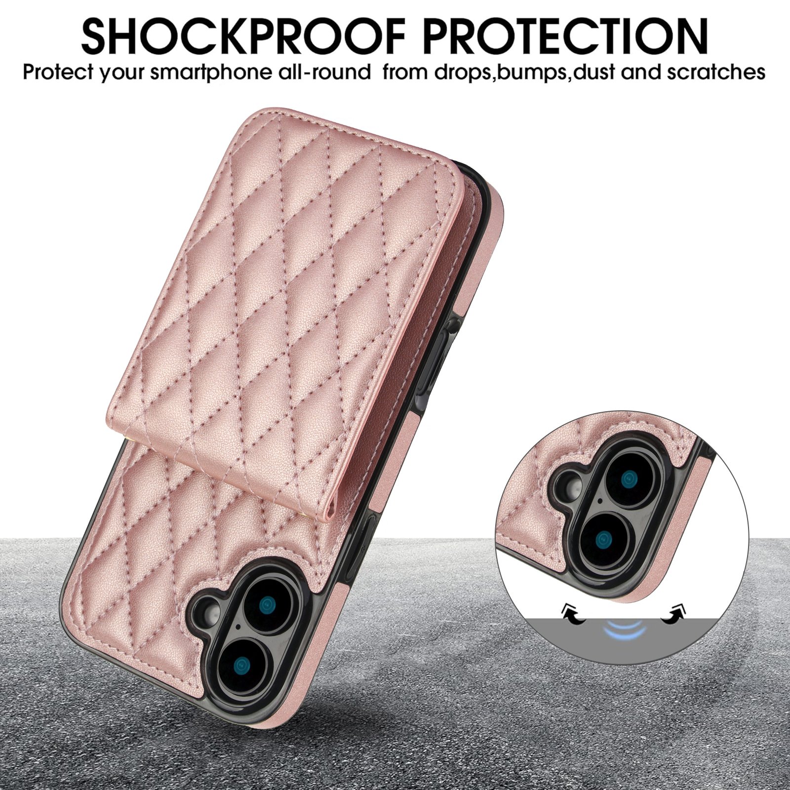 Flexible Strap Shoulder Lanyard Pocket PU Wallet Card Slot Stander TPU Phone Case For iPhone 16 16 Plus 16 Pro 16 Pro Max