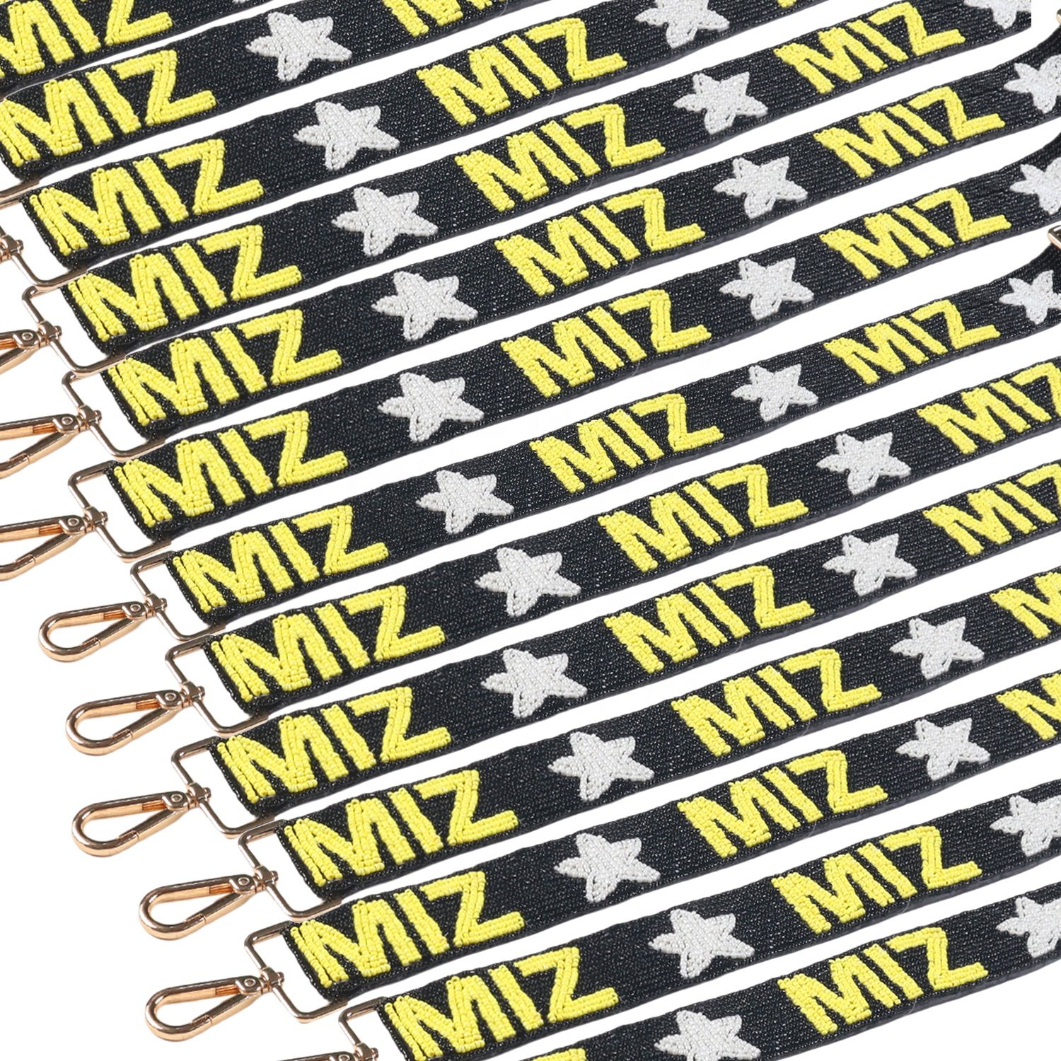 New Arrival Handmade Designer Ladies Beaded Mobile Phone strap Seed Bead Guitar Strap Game Day Strap Clear bag Strap Wholesale