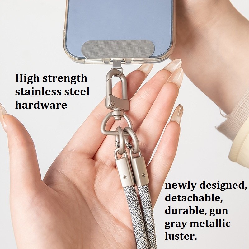 Universal Cell Phone Case Strap Adjustable Universal Phone Case Lanyard With Stainless Steel Patch PES Cord For Phone Case Band