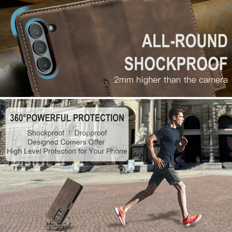 CaseMe Factory Original Wallet Card Holder for Samsung Z Fold 6 5 4 Flip Cover Magnetic Auto Close for Samsung Z Fold 6 Leather