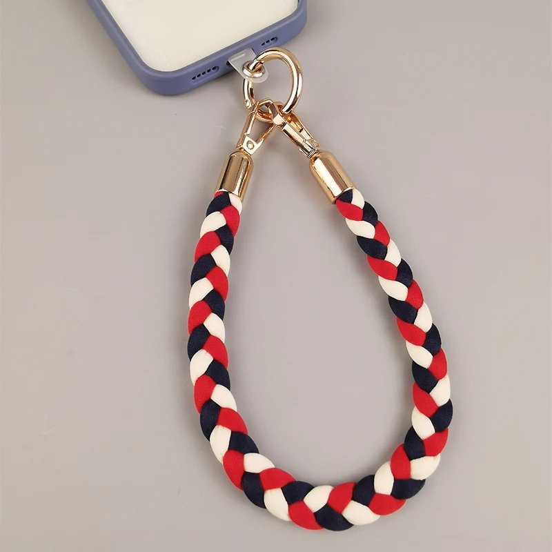 Mobile Phone Lanyard Sports Wrist Rope Short Style Bold Hand Woven Lanyard Mobile Phone Case Anti Loss Lanyard Phone Strap Charm