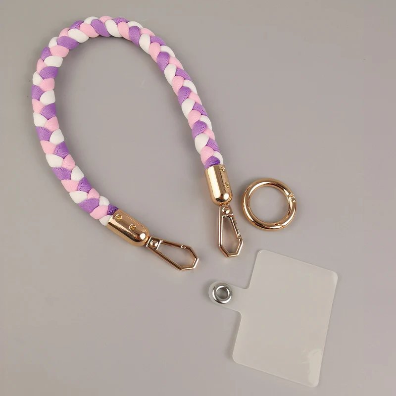 Mobile Phone Lanyard Sports Wrist Rope Short Style Bold Hand Woven Lanyard Mobile Phone Case Anti Loss Lanyard Phone Strap Charm