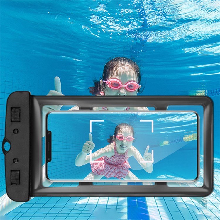 IPX8 Waterproof Pouch Dual Locks Phone Holder PVC Clear Waterproof Phone Pouch Dry Bag Within 6.5 With Adjustable Strap