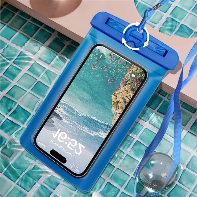 IPX8 Waterproof Pouch Dual Locks Phone Holder PVC Clear Waterproof Phone Pouch Dry Bag Within 6.5 With Adjustable Strap