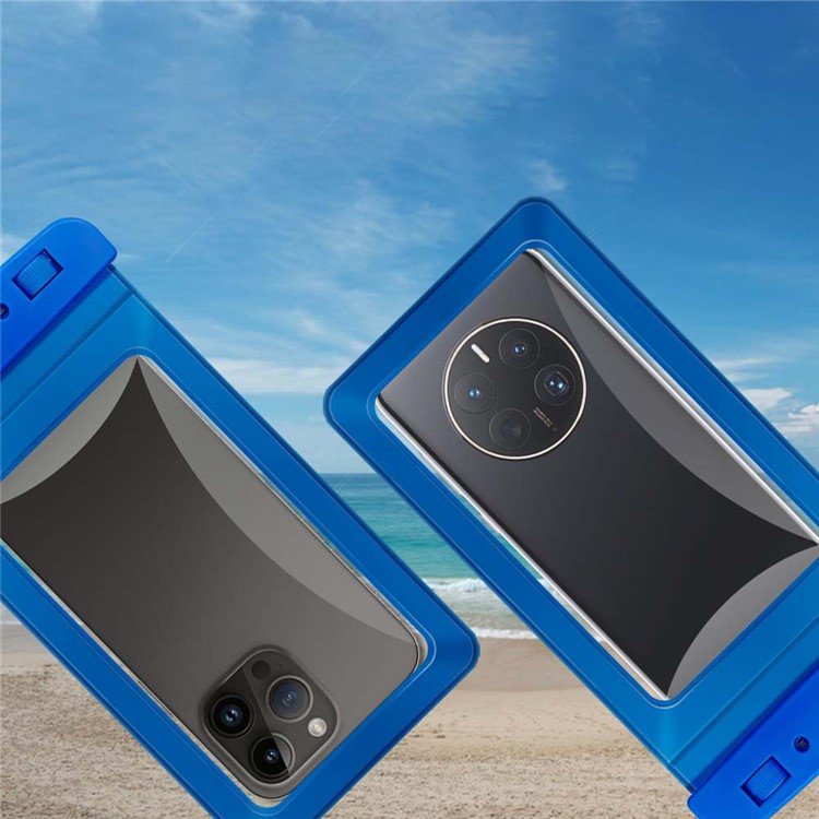 IPX8 Waterproof Pouch Dual Locks Phone Holder PVC Clear Waterproof Phone Pouch Dry Bag Within 6.5 With Adjustable Strap