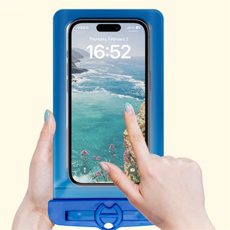IPX8 Waterproof Pouch Dual Locks Phone Holder PVC Clear Waterproof Phone Pouch Dry Bag Within 6.5 With Adjustable Strap