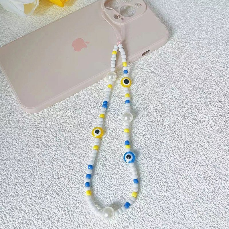 Mobile Phone Case Chains Wristlet Charms String Cell Phone Wrist Bead Charms Cute Phone Charm Strap