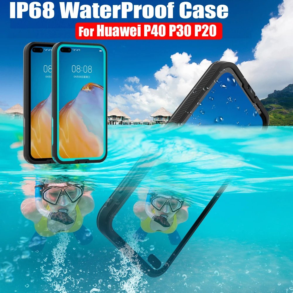 Waterproof Case For Huawei P30 P20 P40 Pro Water Proof Shell IP68 Cover Swim Diving Outdoor Sports Anti-fall