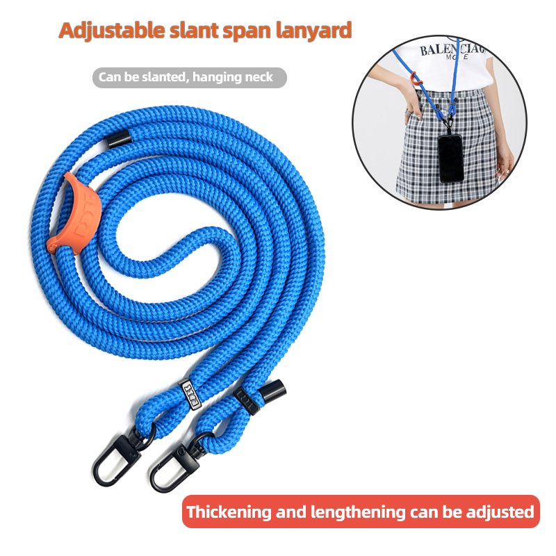 universal adjustable woven phone strap with double buckles long cross body mobile phone lanyard card holder rope