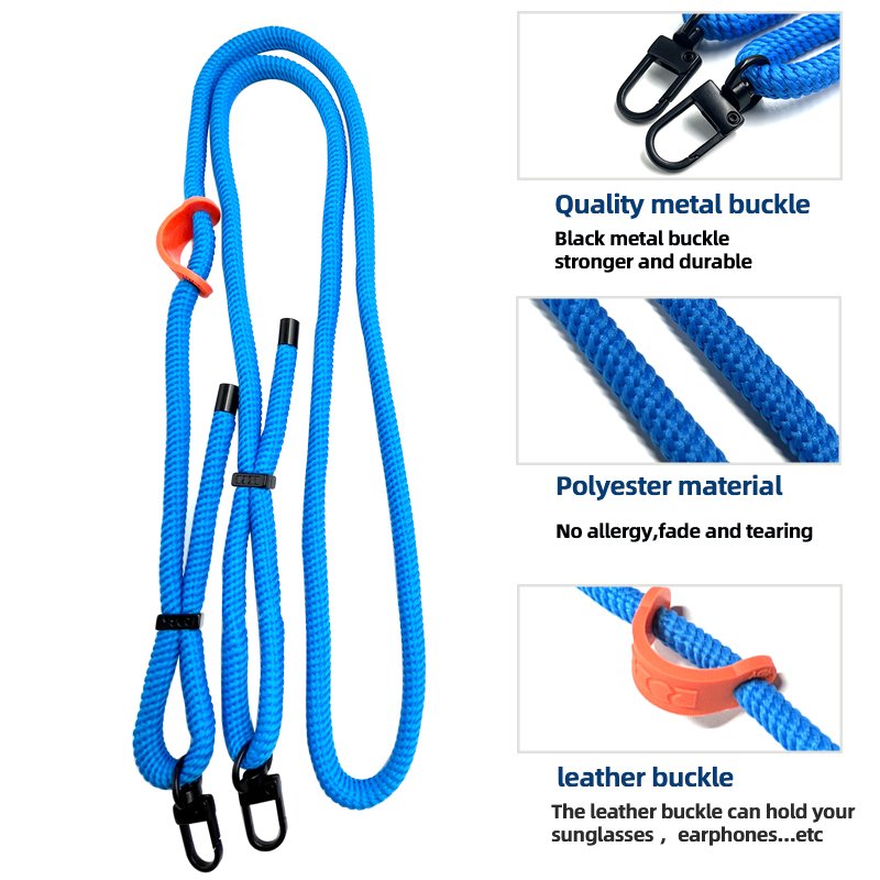 universal adjustable woven phone strap with double buckles long cross body mobile phone lanyard card holder rope
