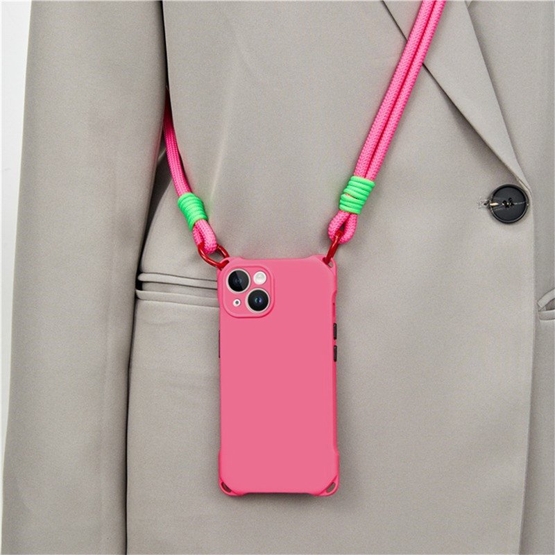 Universal Mobile Phone Braid Lanyard Anti-lost Adjustable Shoulder Necklace Strap Cord Phone Safety Tether For iPhone 16 pro max