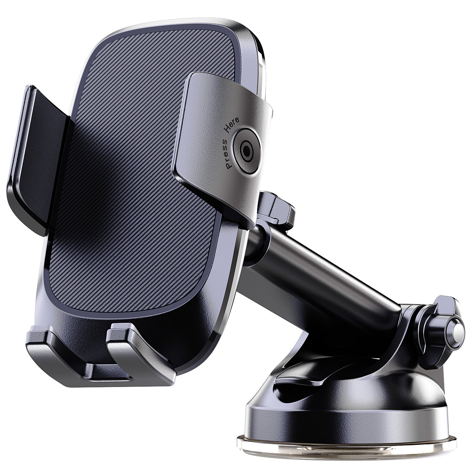 Military-Grade Sticky Suction Car Dash Mount Phone Holder Compatible With 4-7\" IPhones And Other Mobile Phones