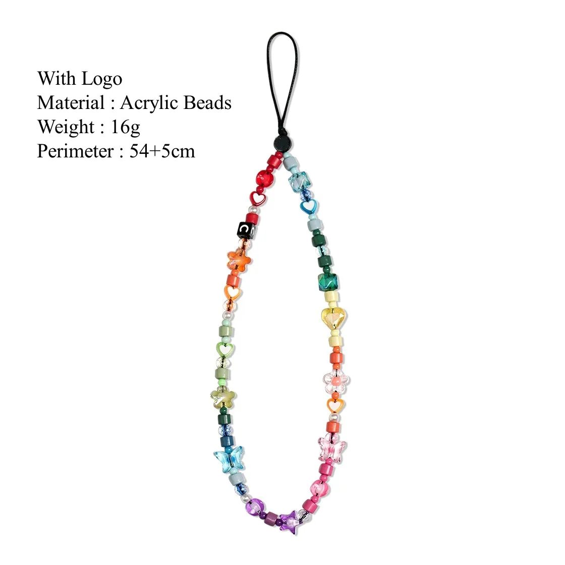 2023 New Phone Charm Strap Cell Phone Bead Chain Friends Gift Mobile Case Acrylic Pearl Cord In Phone Chain