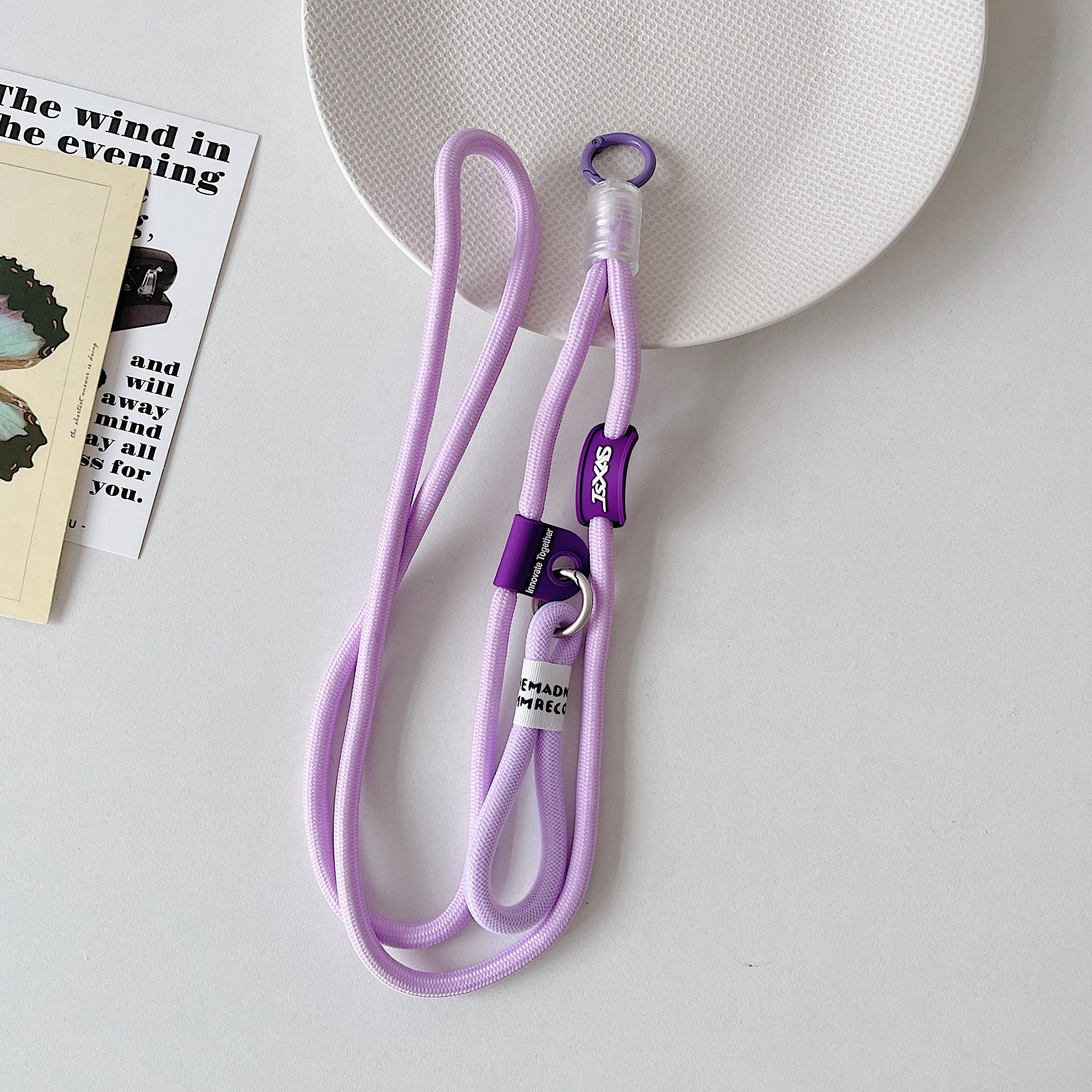 Colorful Pearl Rope Mobile Phone Strap Lanyard New polyester chain hanging for Phone Case