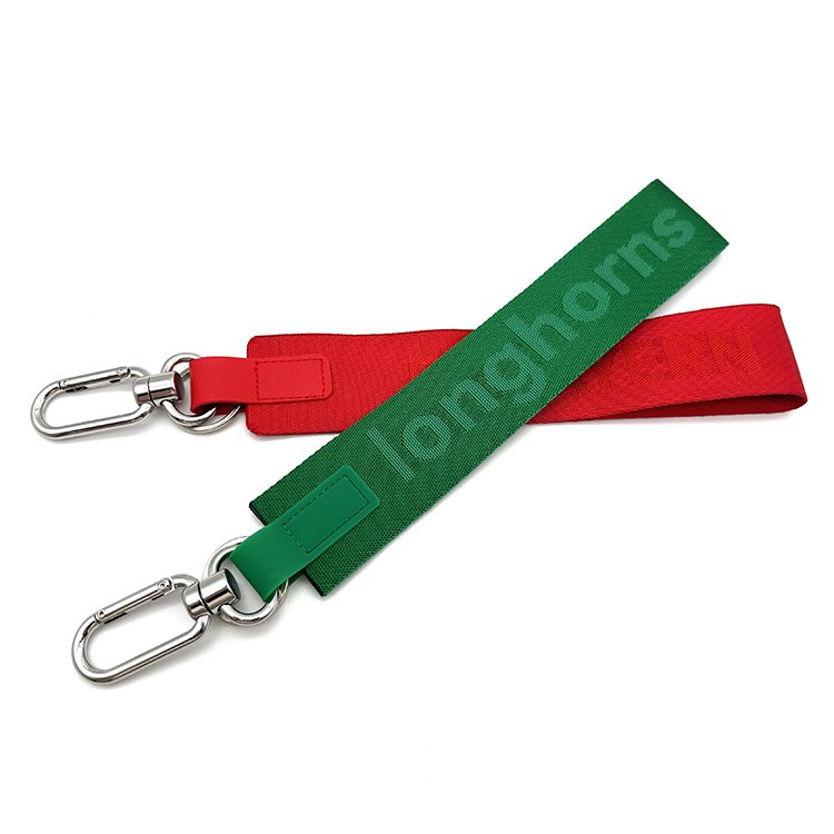 YYX Wholesale Custom Nylon Jacquard Keychain Mobile Phone Wrist Strap Short Jacquard Keychain Nylon Decorative Accessories
