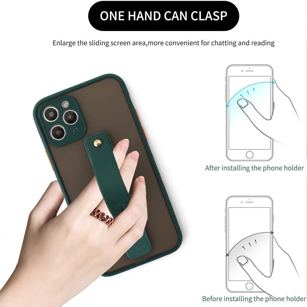 Ready Stock Multi Colors Universal Silicone Wristband Phone Holder Fashion Universal Lightweight Back Adhesive Finger Strap