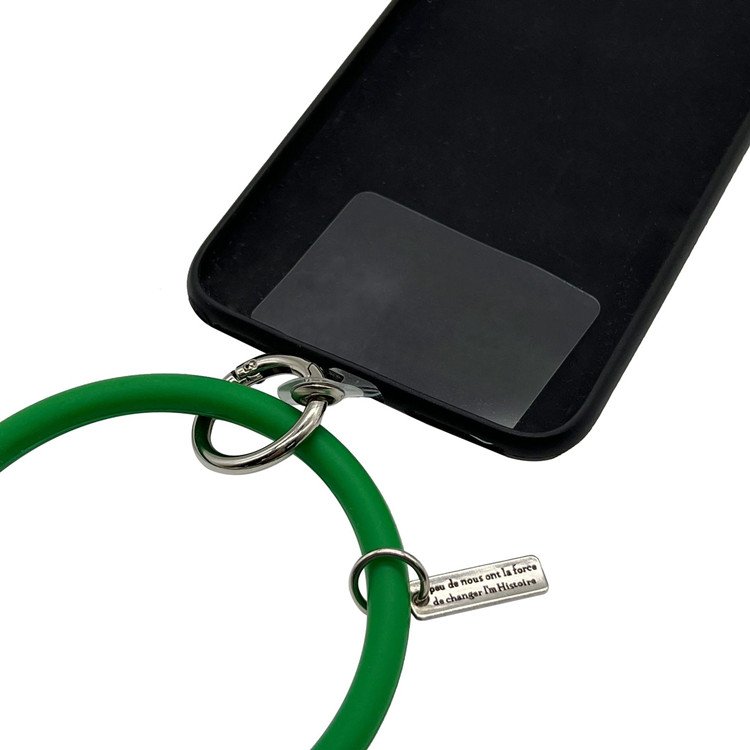 Fashion Soft Silicone Phone Strap Circle Anti Lost Keychain Phone Case with Strap Loop Wrist Strap Lanyard Universal Key Chain