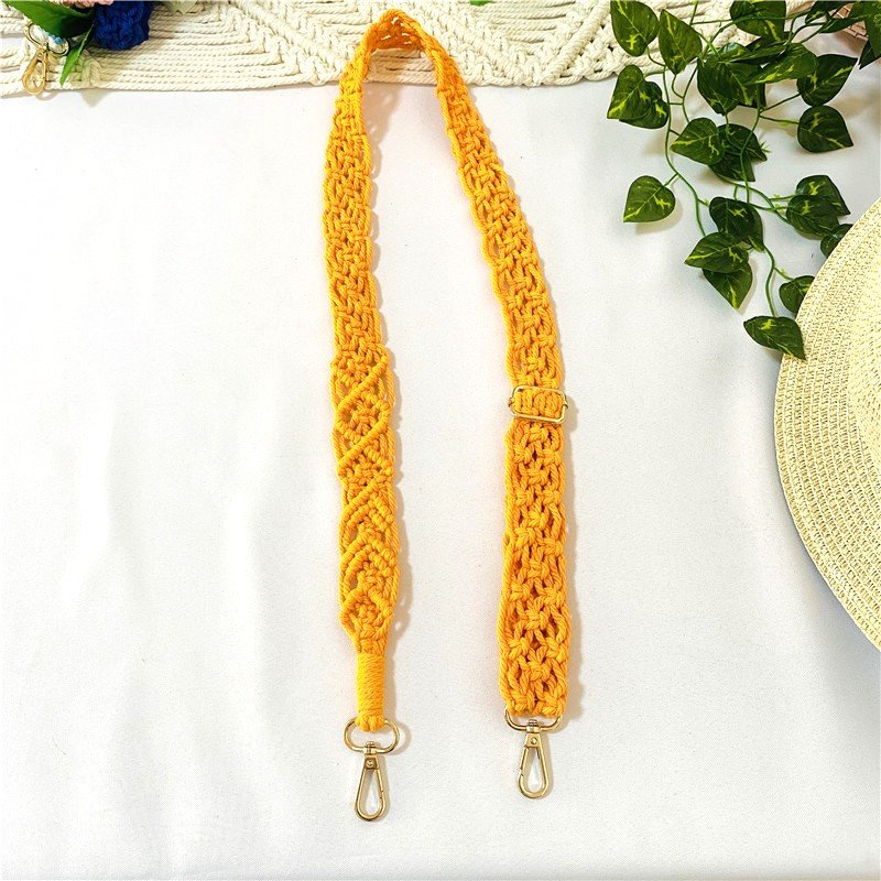 Handmade Macrame Bag Strap With Bead Chain Extender Mobile Phone Chain Lanyard
