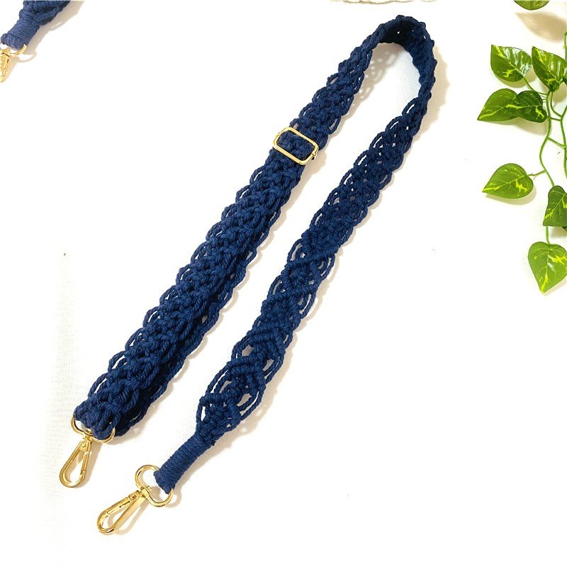 Handmade Macrame Bag Strap With Bead Chain Extender Mobile Phone Chain Lanyard