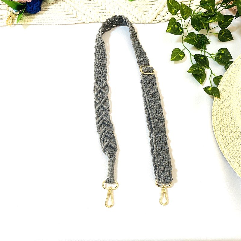 Handmade Macrame Bag Strap With Bead Chain Extender Mobile Phone Chain Lanyard