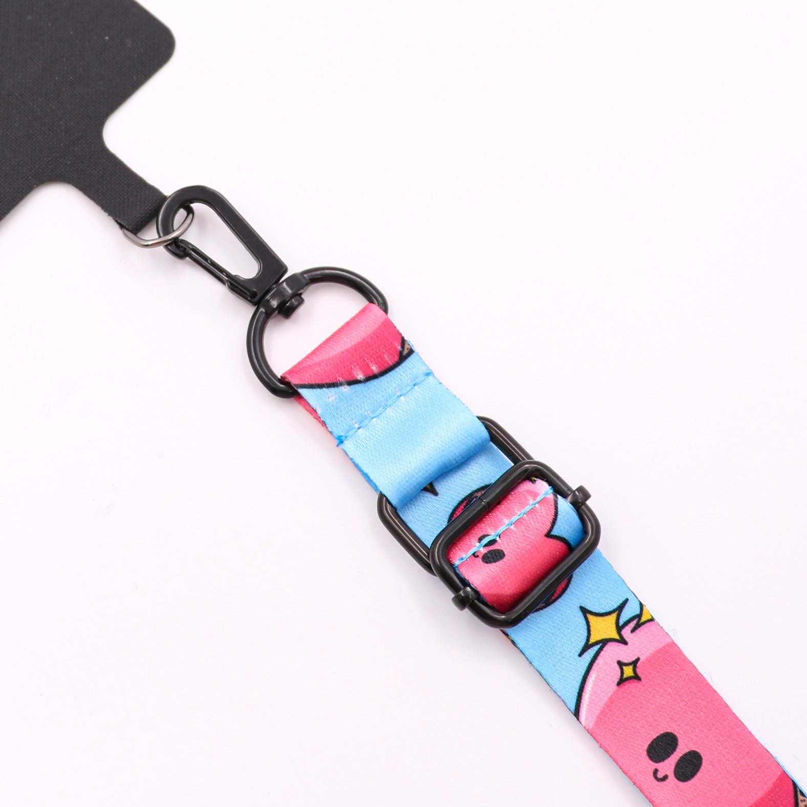 Custom Phone Strap Charm set featuring Breakaway Sublimation customizable lanyard lanyard for id badge