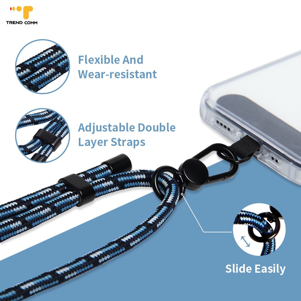 Handmade Fashionable Woven Rope Strap Long Chain Customizable Wrist/Neck Tether Cell Phone Smartphone Holder Lanyard Sports