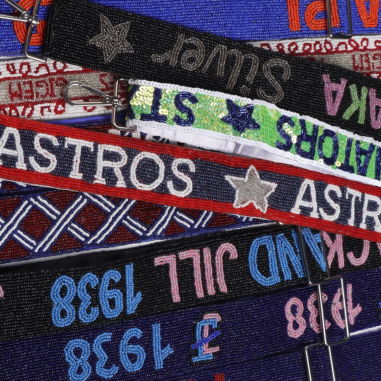 New Arrival Handmade Designer Ladies Beaded Mobile Phone strap Seed Bead Guitar Strap Game Day Strap Clear bag Strap Wholesale