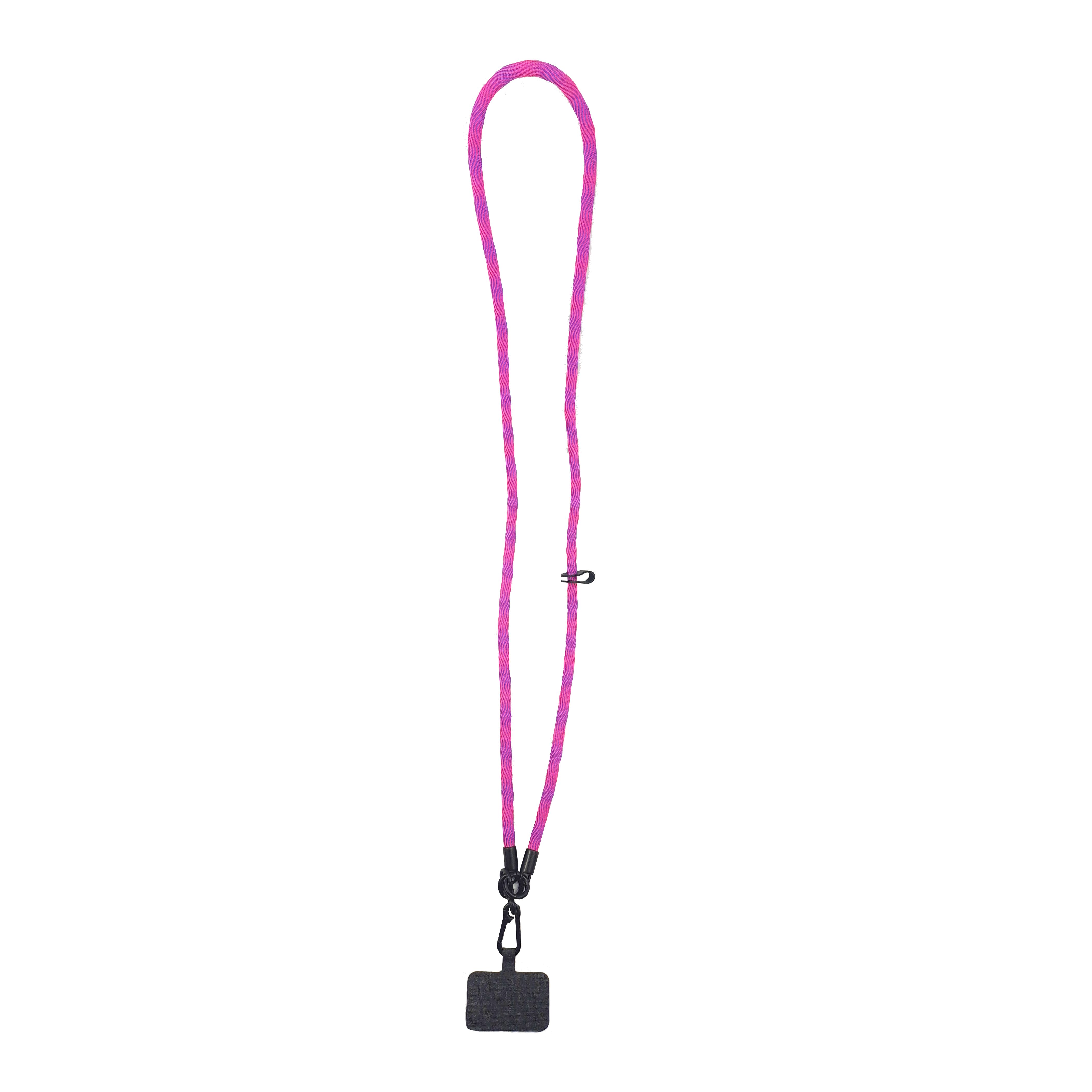 Mobile Phone Accessories Round Rope Detachable Lanyard Strap With Phone Patch Custom Nylon Crossbody Cell Phone Lanyard