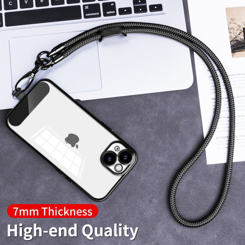Universal Nylon Mobile Phone Strap with Crossbody Strap Mobile Lanyard Neck Wear Keychain Rope and Phone Tether Patch