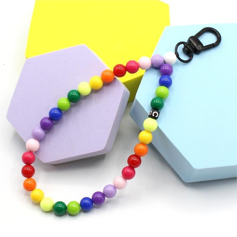 Ins Hot Crossbody Mobile Phone Chains for Cell Phone Beauty Woman Fashion Beaded Necklace Phone Lanyard Custom String