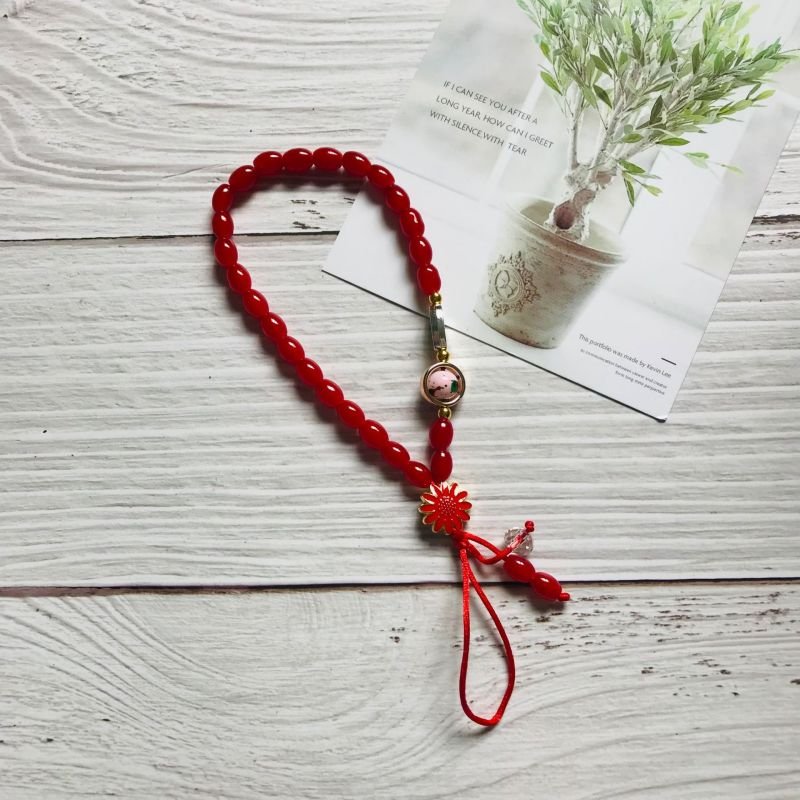 New Fashion Jewelry Color Crystal Beaded Style Mobile Phone Chains Beads Women Phone Strap Phone Charms