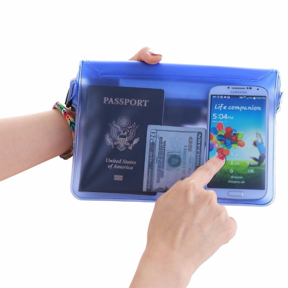 Waterproof Dry Bag Pouch For Phone Bag Adjustable Waist Strap Shoulder Bags Underwater Case For Beach Swimming Boating Fishing