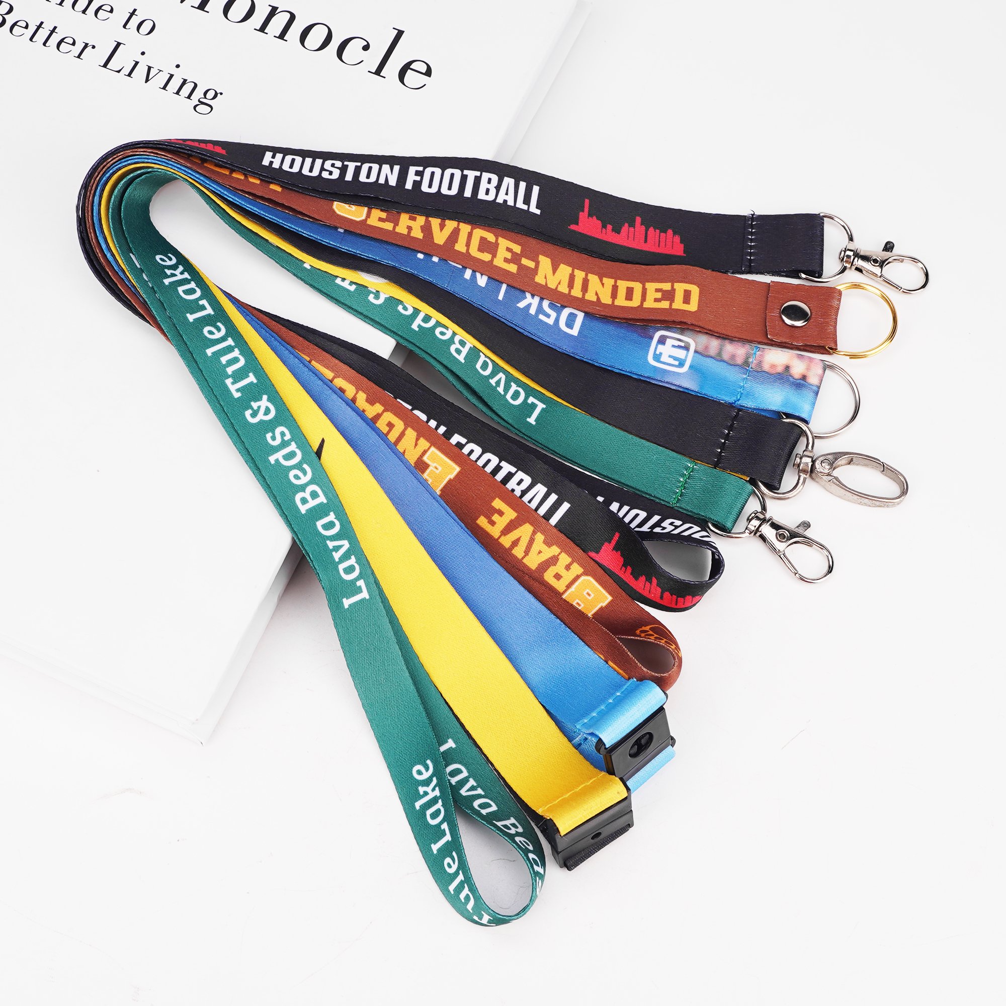 Custom Printed Adjustable Messenger Phone Hanging Neck Rope Durable Strap Anti lost Polyester Phone Case Neck Strap Lanyard
