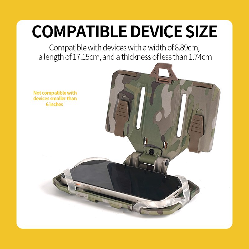 SIVI Folding Navigation Mount Smart Devices Mounting Plate Tactical Vest Board Molle Cell Phone Holder For Vest Chest Rig