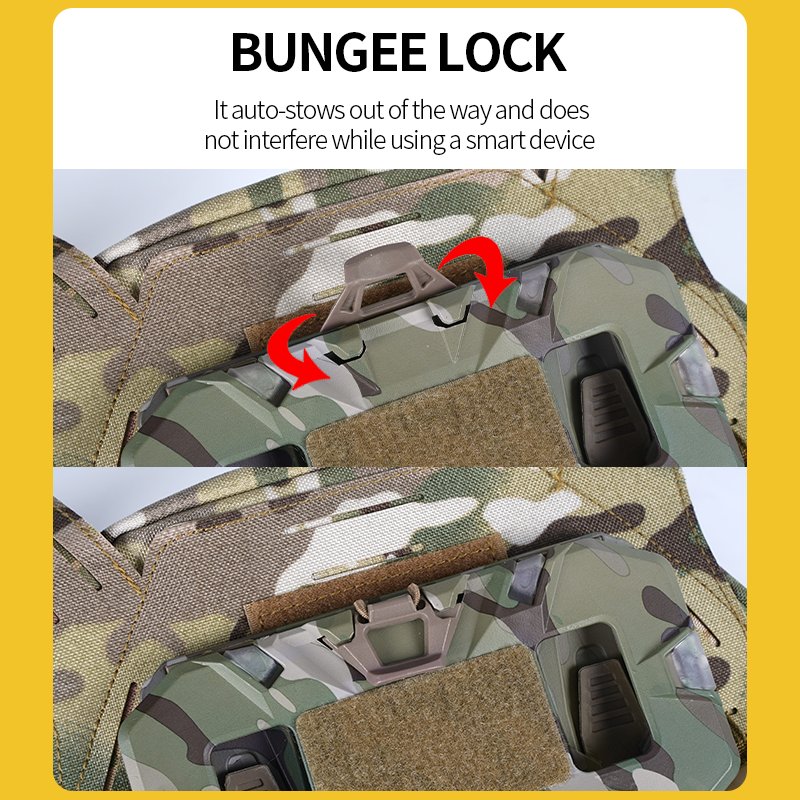 SIVI Folding Navigation Mount Smart Devices Mounting Plate Tactical Vest Board Molle Cell Phone Holder For Vest Chest Rig