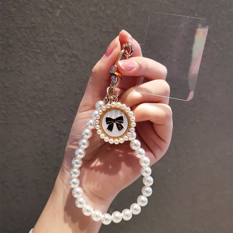 2024 Portable Mobile Phone Lanyard Crosshand Chain Pearl Strap Anti-lost Sling for Phone Case Temperament Wrist Strap