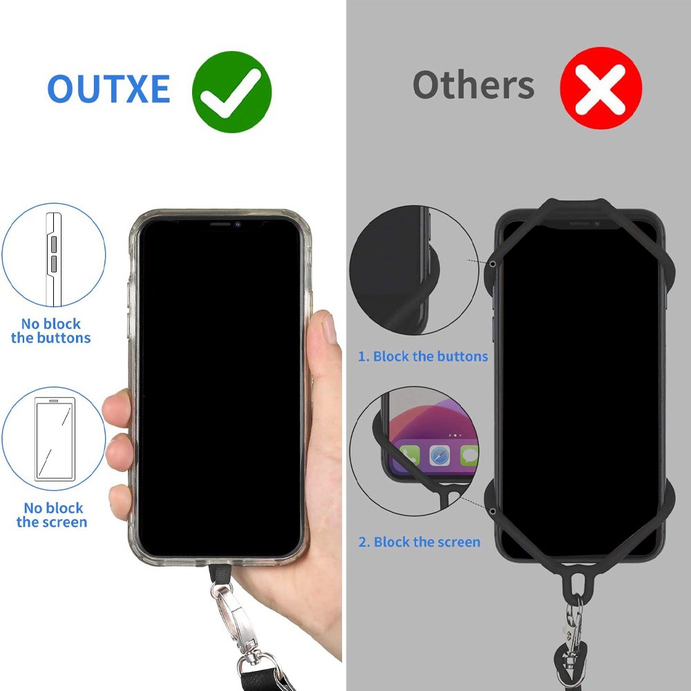 Custom logo universal crossbody wrist strap cellphone holder patch case cord neck cell mobile phone lanyard for mobile phone