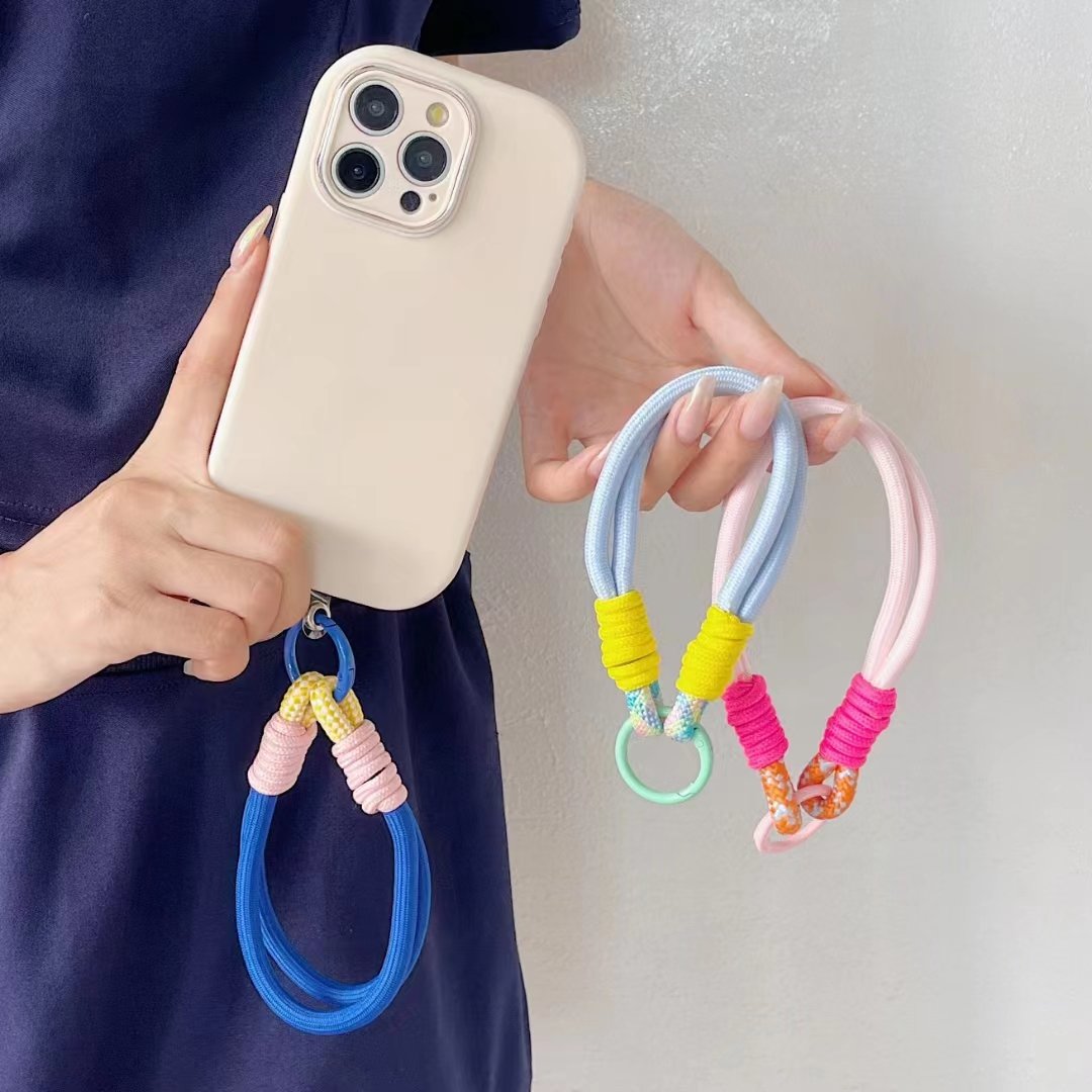Portable Anti-Loss Key Chain Mobile Phone Strap Wristband with Short Rope for Men Women Personalizable Mobile Phone Accessory