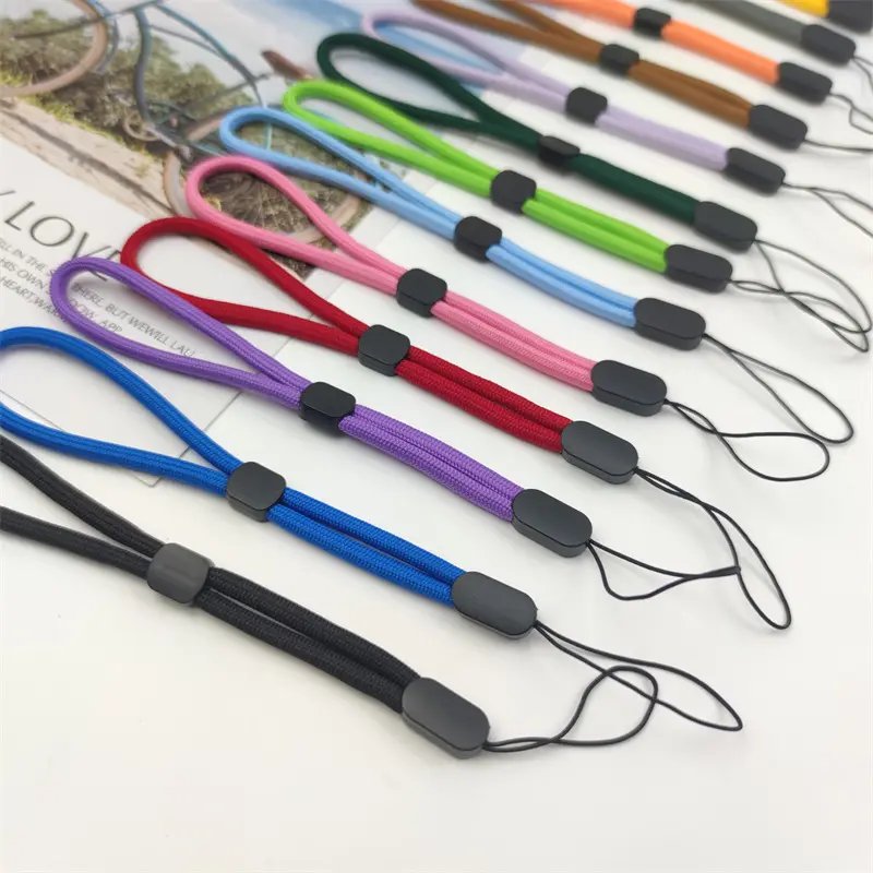 Hot selling multi-color cheap lanyard custom logo wrist keychain short strap lanyard promotional lanyard
